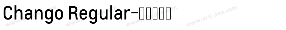 Chango Regular字体转换